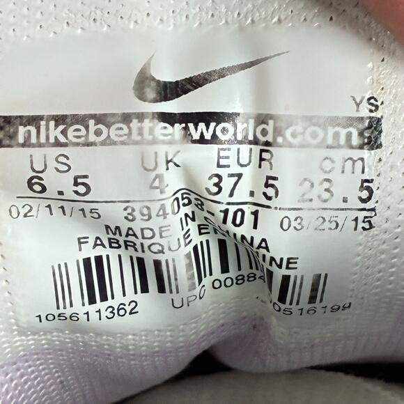 Nike Initiator White Gray Running Training Shoes 394053-101 Women’s Size 6.5 - Picture 9 of 10